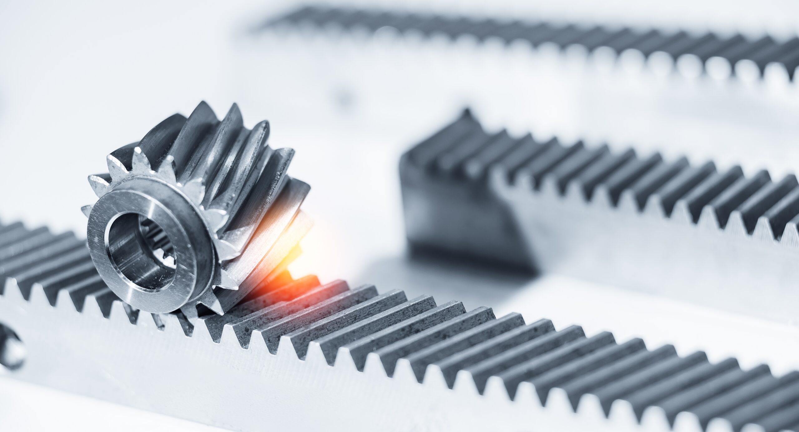 Close-up,Of,Metal,Gear,And,Rack,Components,From,Cnc,Machine